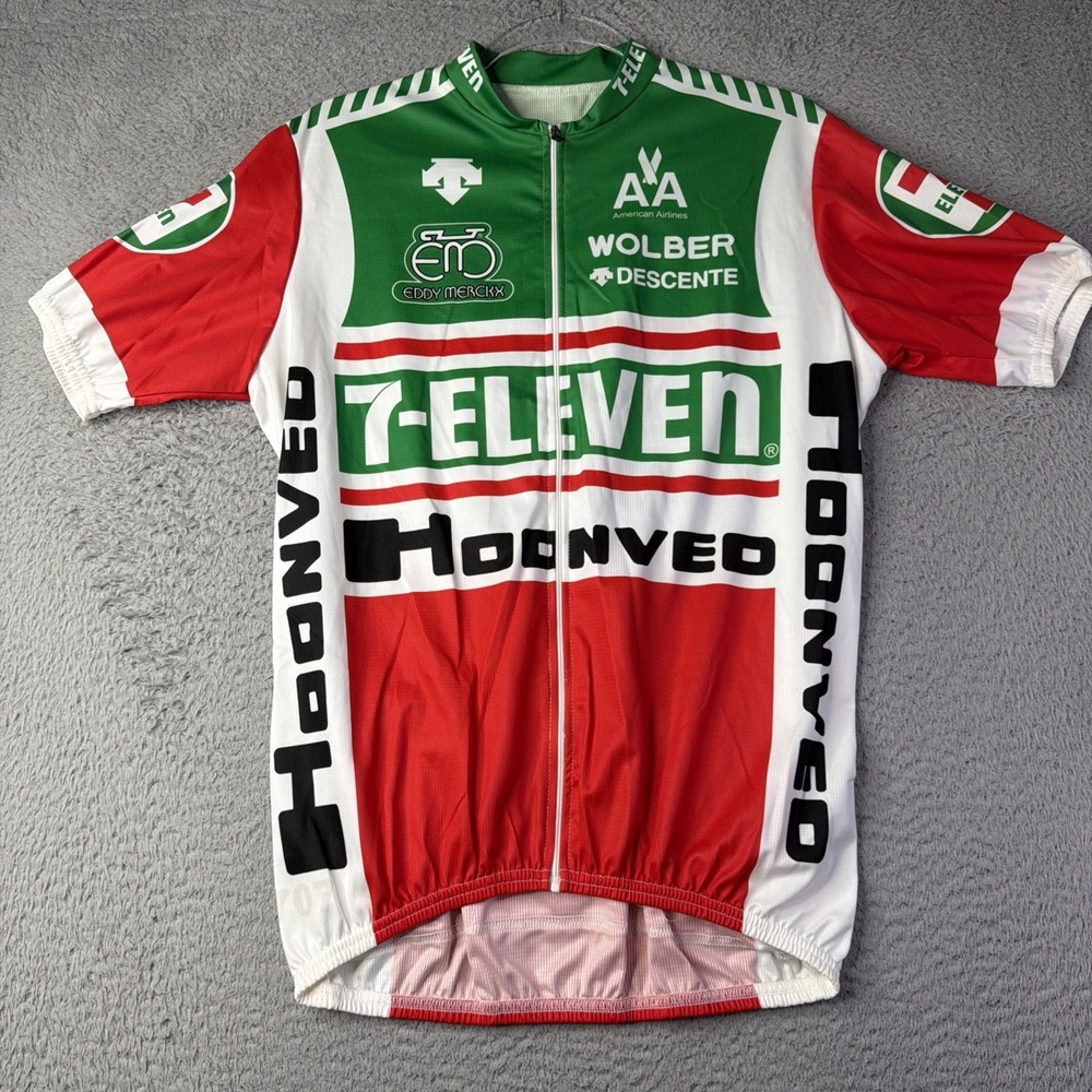 VINTAGE 7 ELEVEN HOONVED CYCLING JERSEY SHIRT Descente Eddy Merckx L